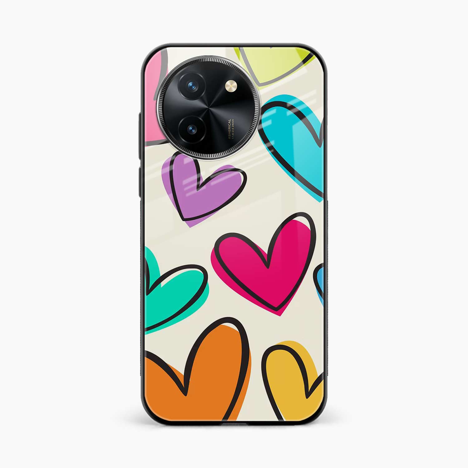 Colorful Hearts Vivo T3x 5G Back Cover