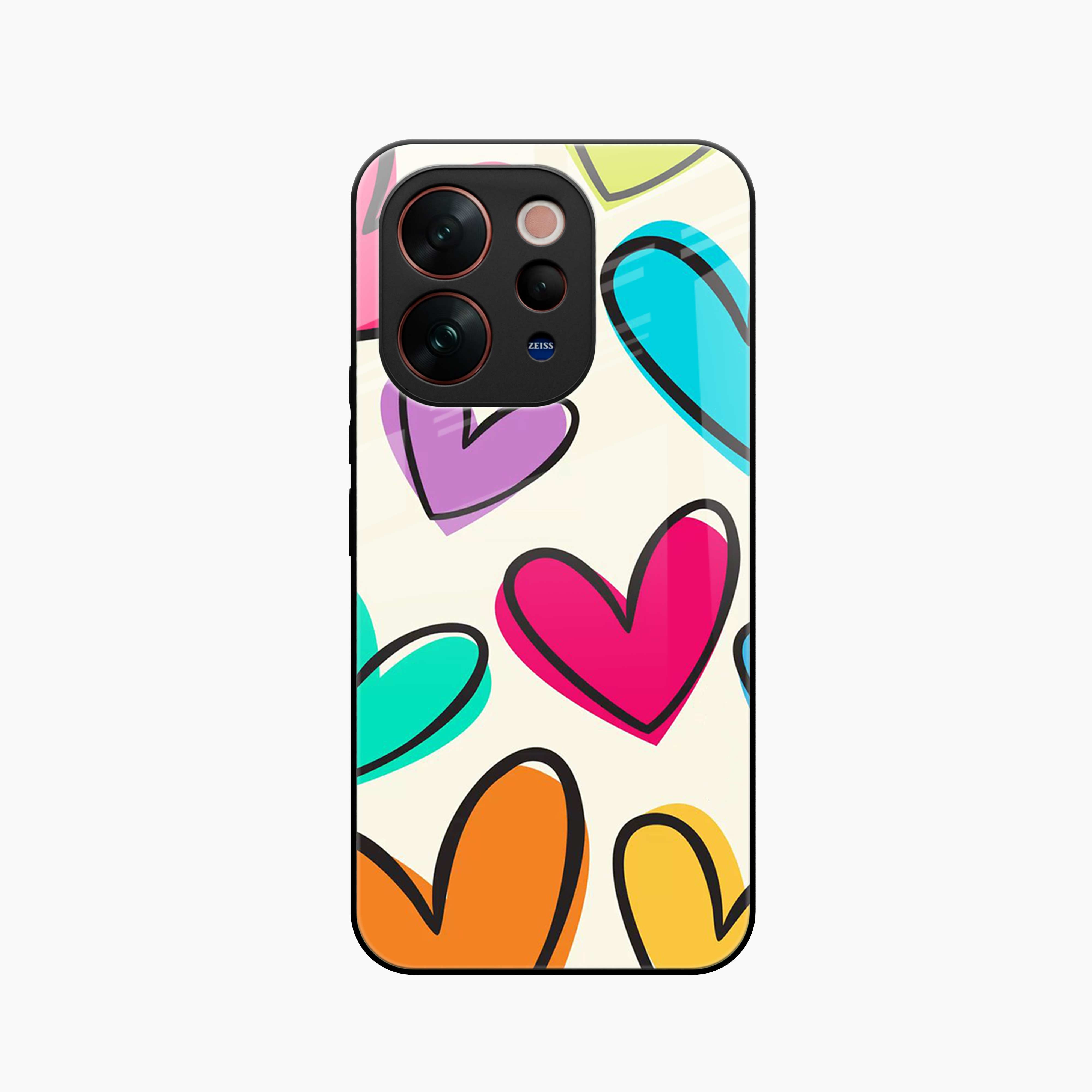 Colorful Hearts Vivo V70 5G Back Cover