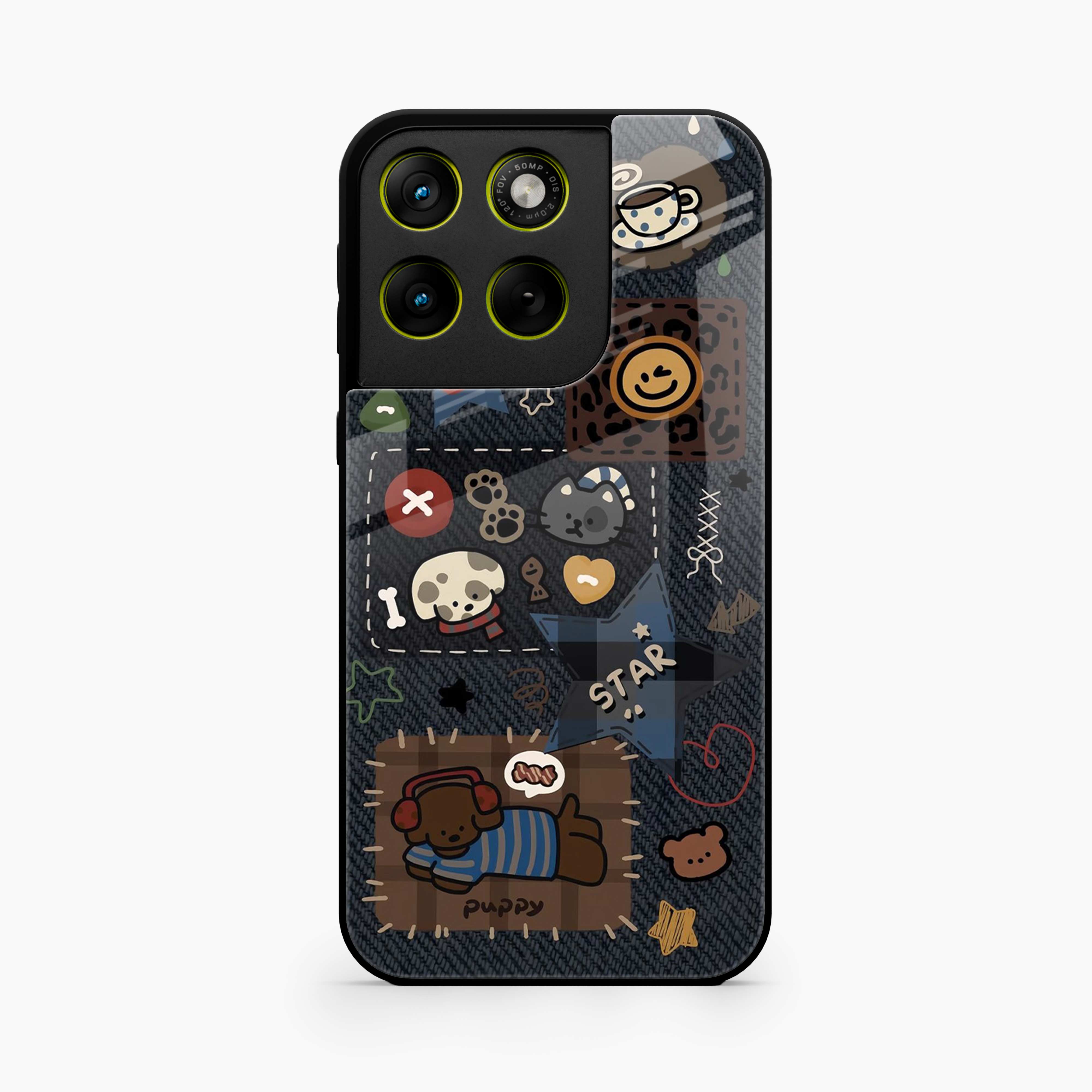 Cute Doodle Motorola Edge 70 Back Cover