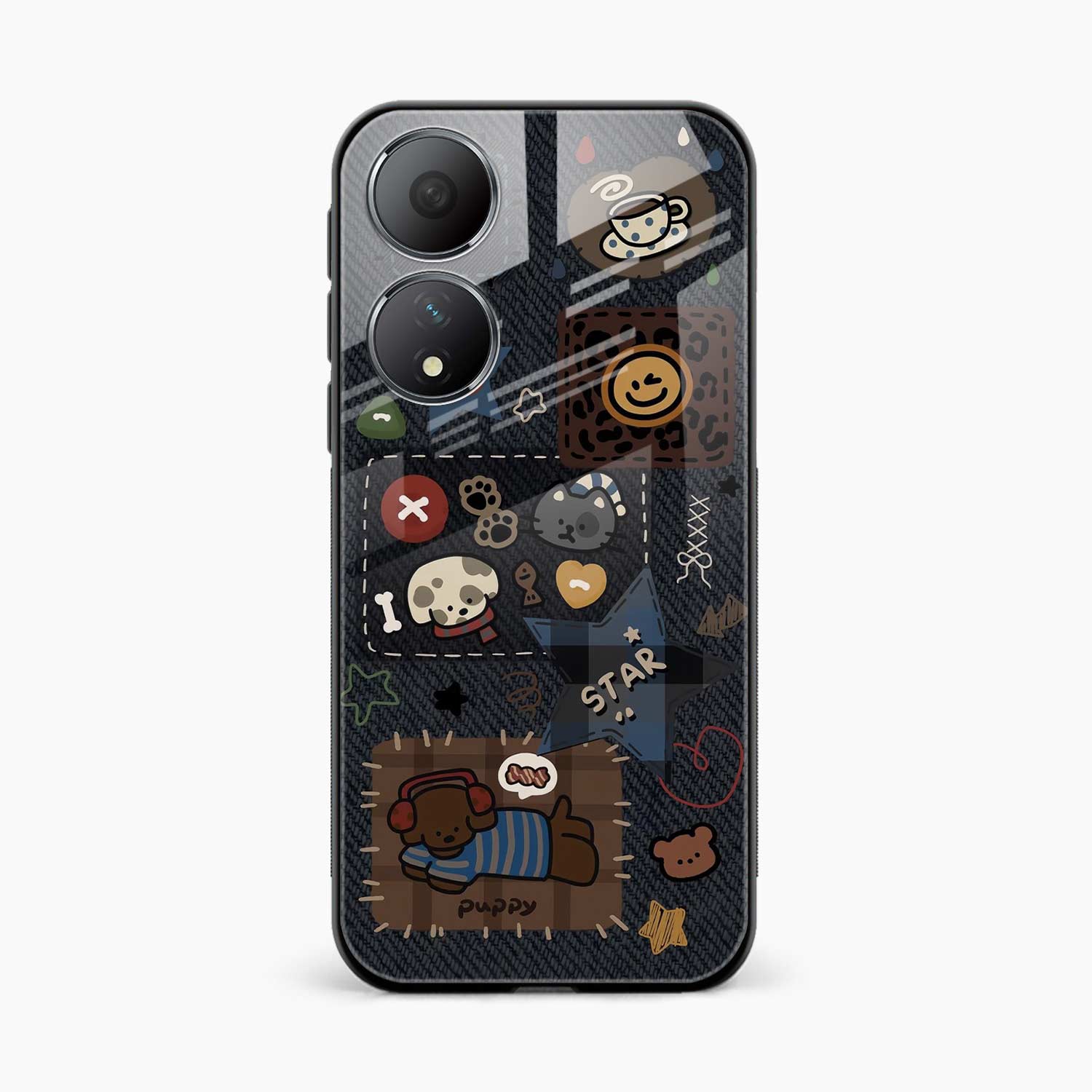 Cute Doodle Oppo A58 Back Cover