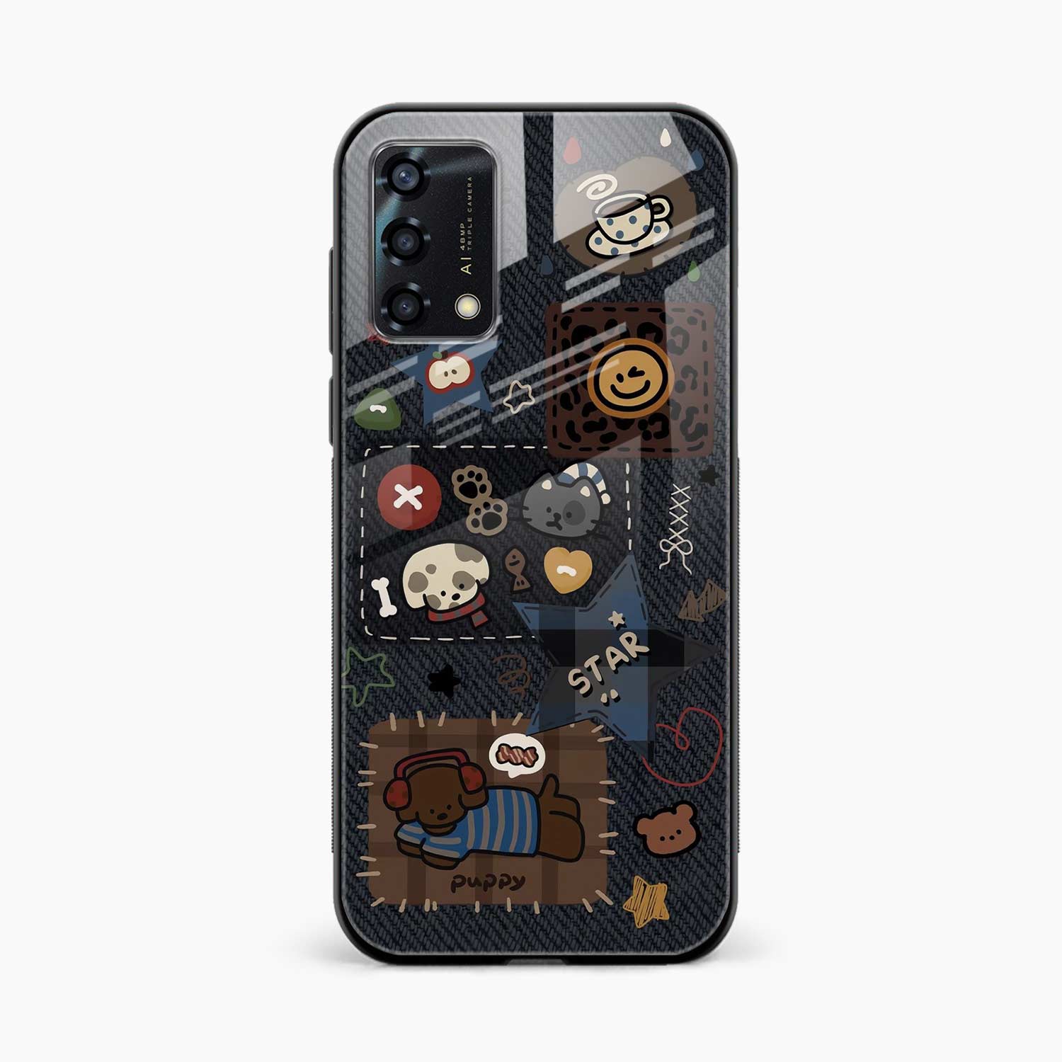Cute Doodle Oppo A74 Back Cover