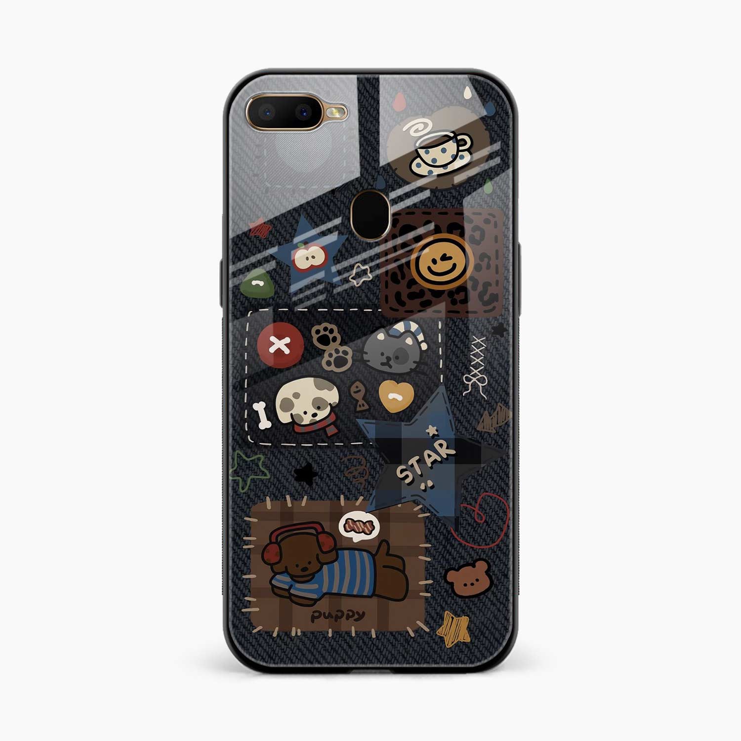 Cute Doodle Oppo A7 Back Cover