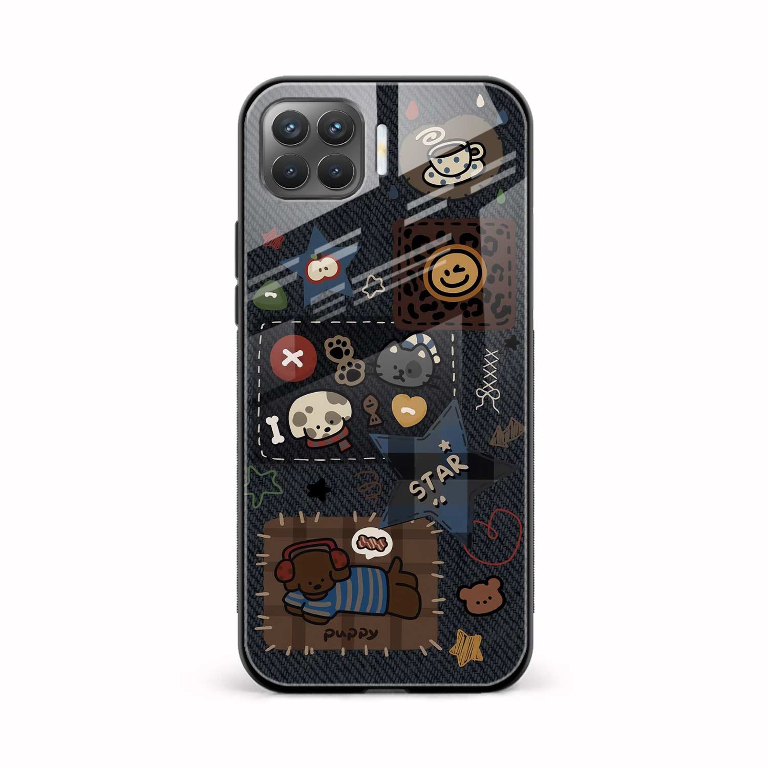 Cute Doodle Oppo F17 Pro Back Cover
