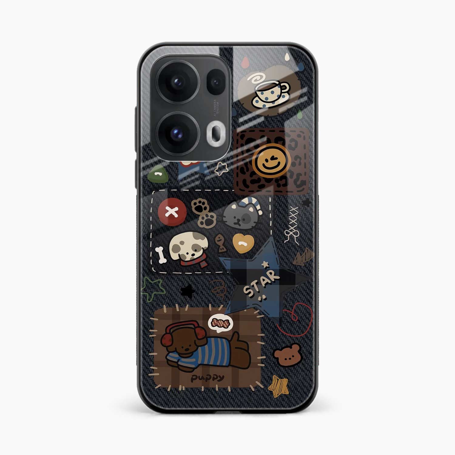 Cute Doodle Oppo Reno 13 Pro 5G Back Cover