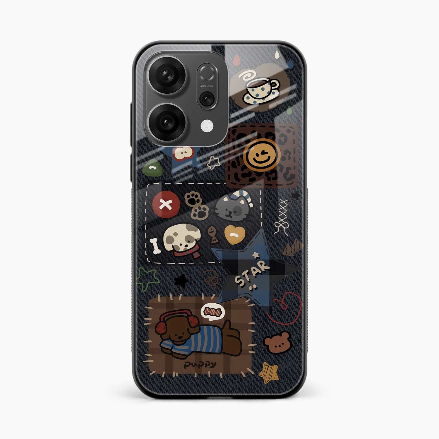 Cute Doodle Oppo Reno 14 5G Back Cover