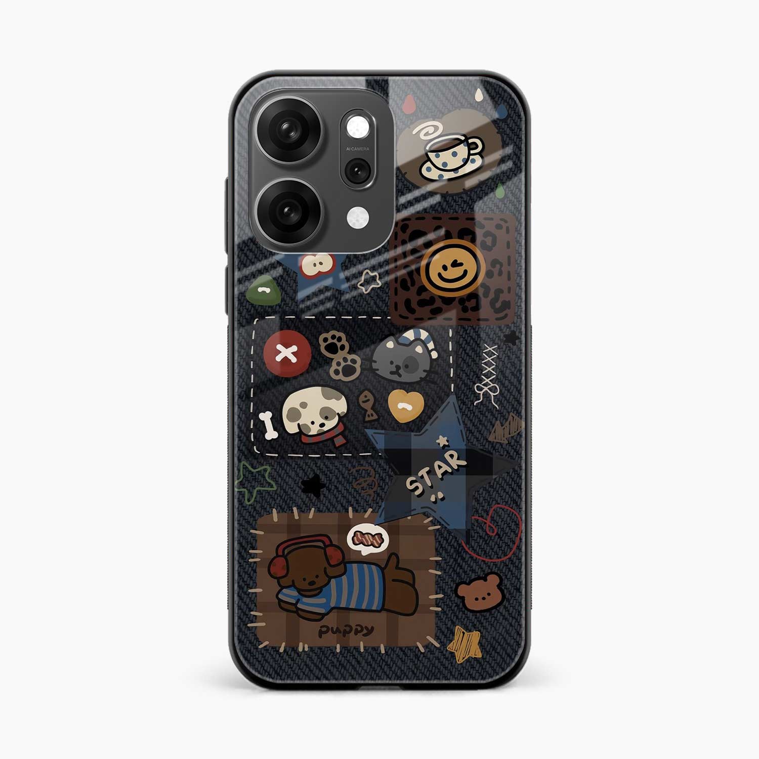 Cute Doodle Oppo Reno 14 Pro 5G Back Cover