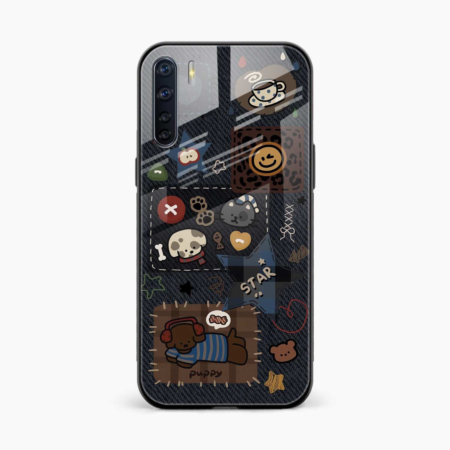 Cute Doodle Oppo Reno 3 Back Cover