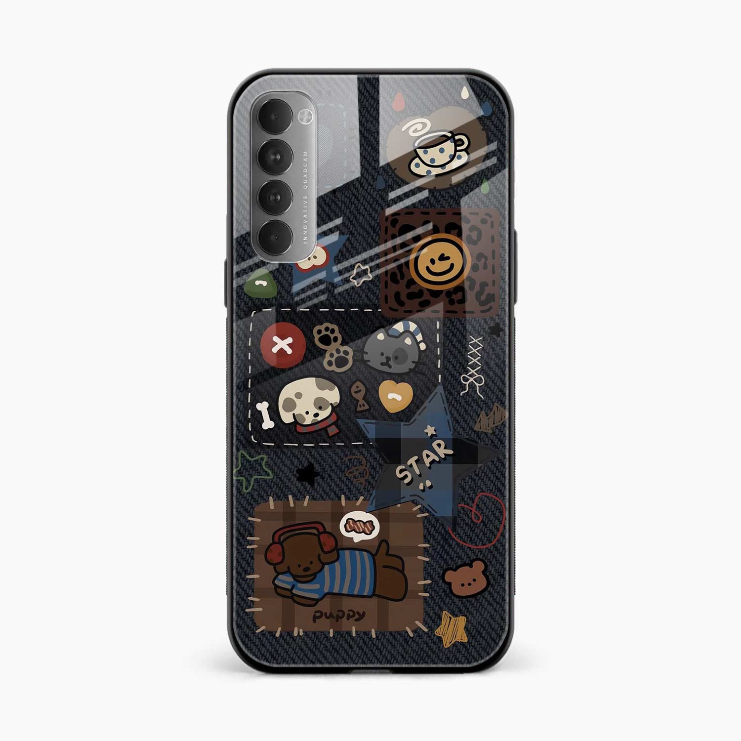 Cute Doodle Oppo Reno 4 Pro 4G Back Cover