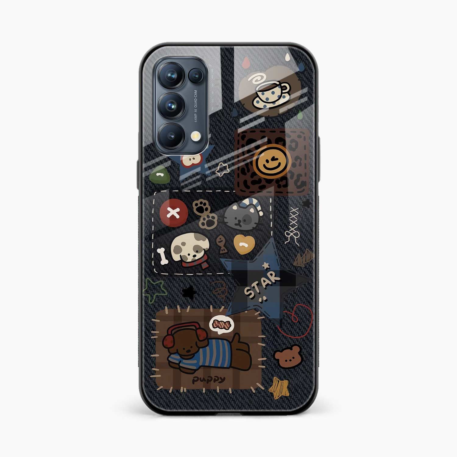 Cute Doodle Oppo Reno 5 Pro Back Cover