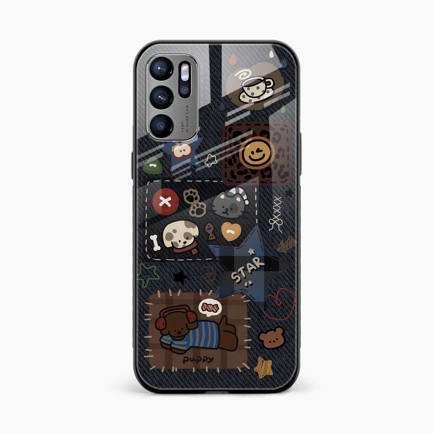 Cute Doodle Oppo Reno 6 Pro Back Cover