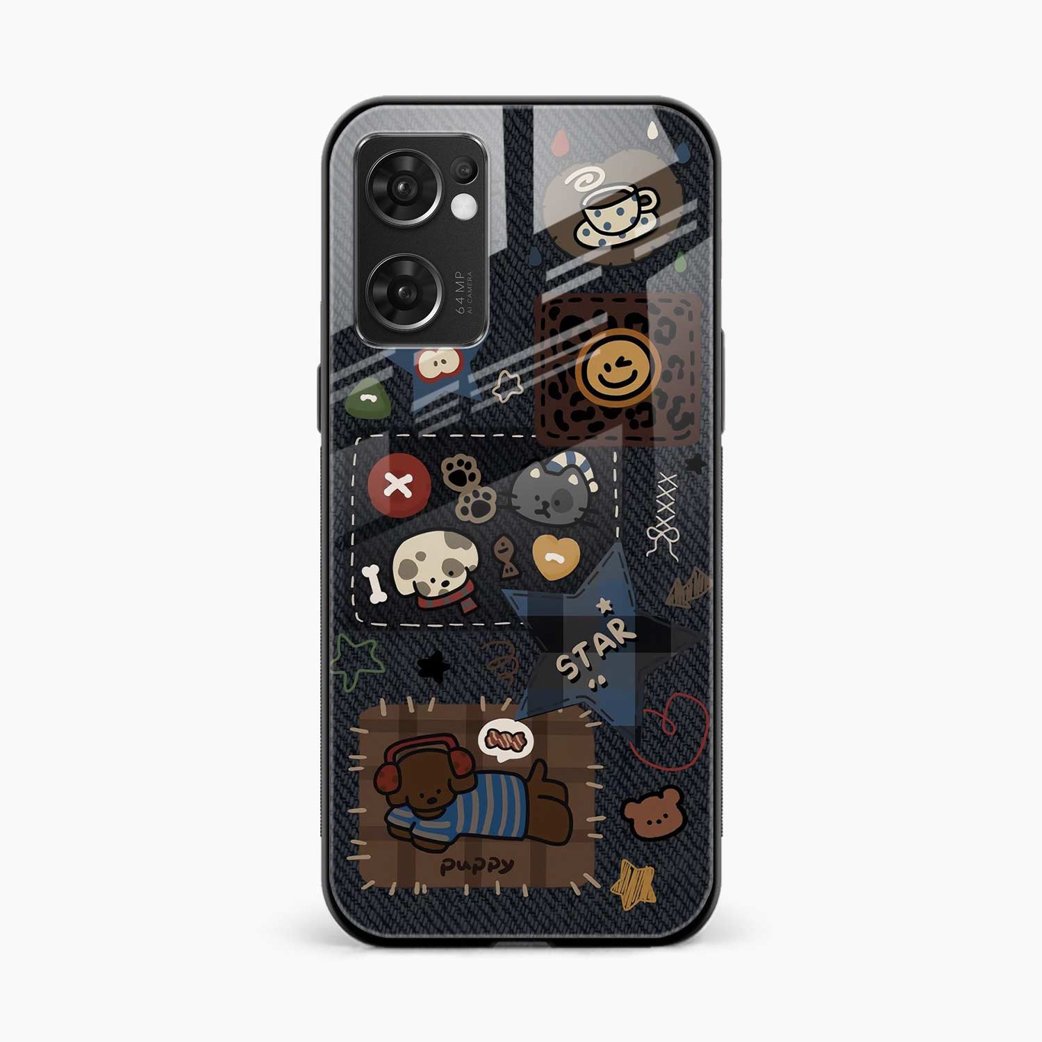 Cute Doodle Oppo Reno 7 5G Back Cover