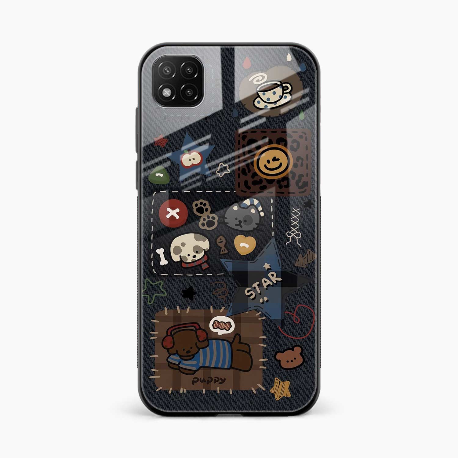 Cute Doodle Poco C3 Back Cover