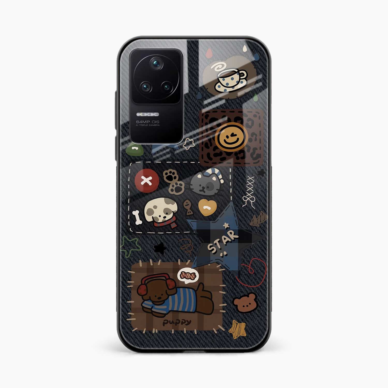 Cute Doodle Poco F4 Back Cover