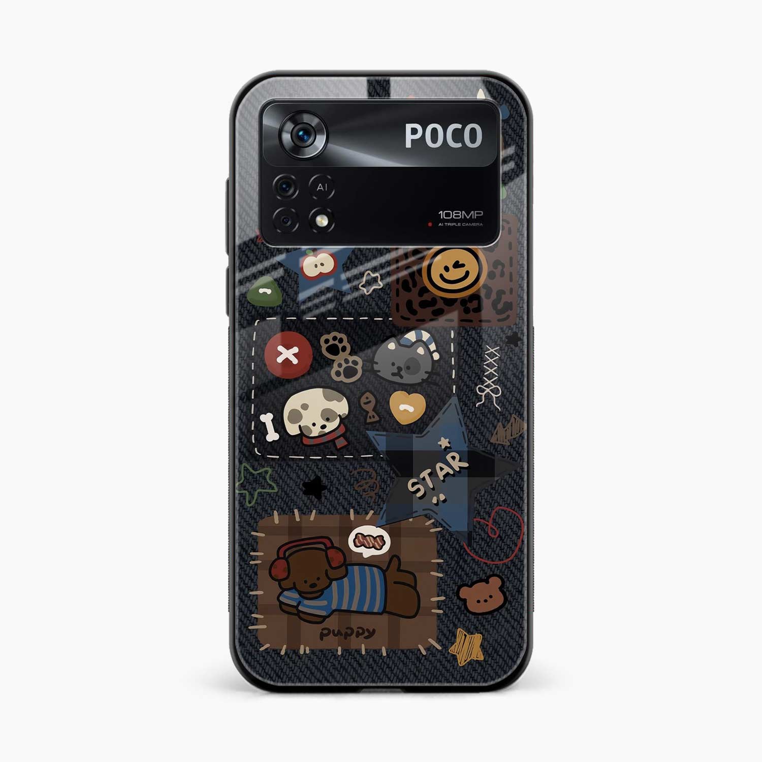 Cute Doodle Poco X4 Pro 5G Back Cover
