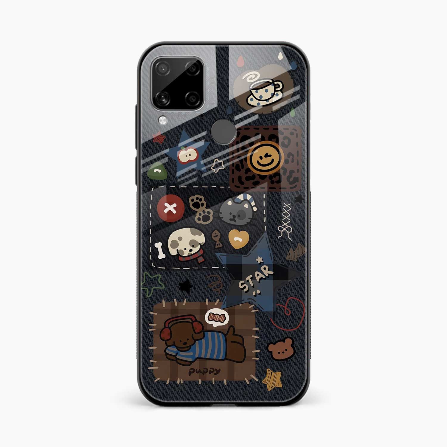 Cute Doodle Realme C15 Back Cover