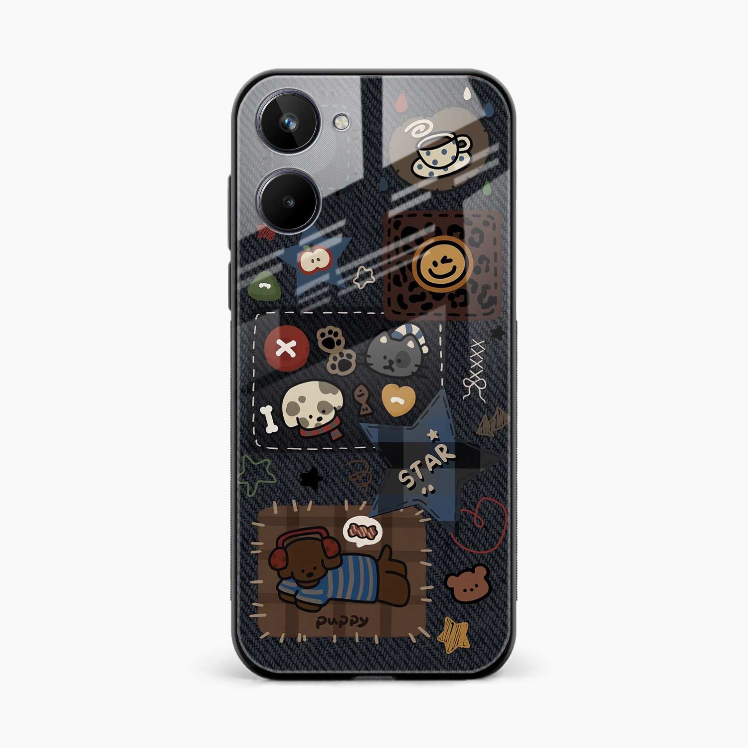 Cute Doodle Realme C33 Back Cover