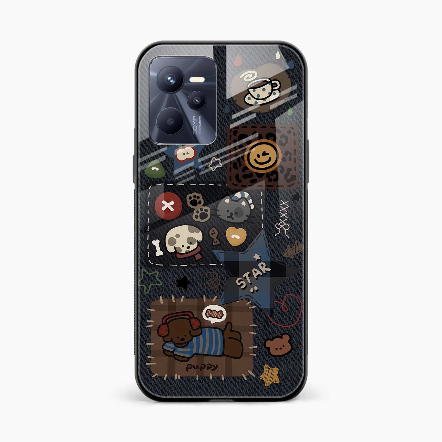 Cute Doodle Realme C35 Back Cover