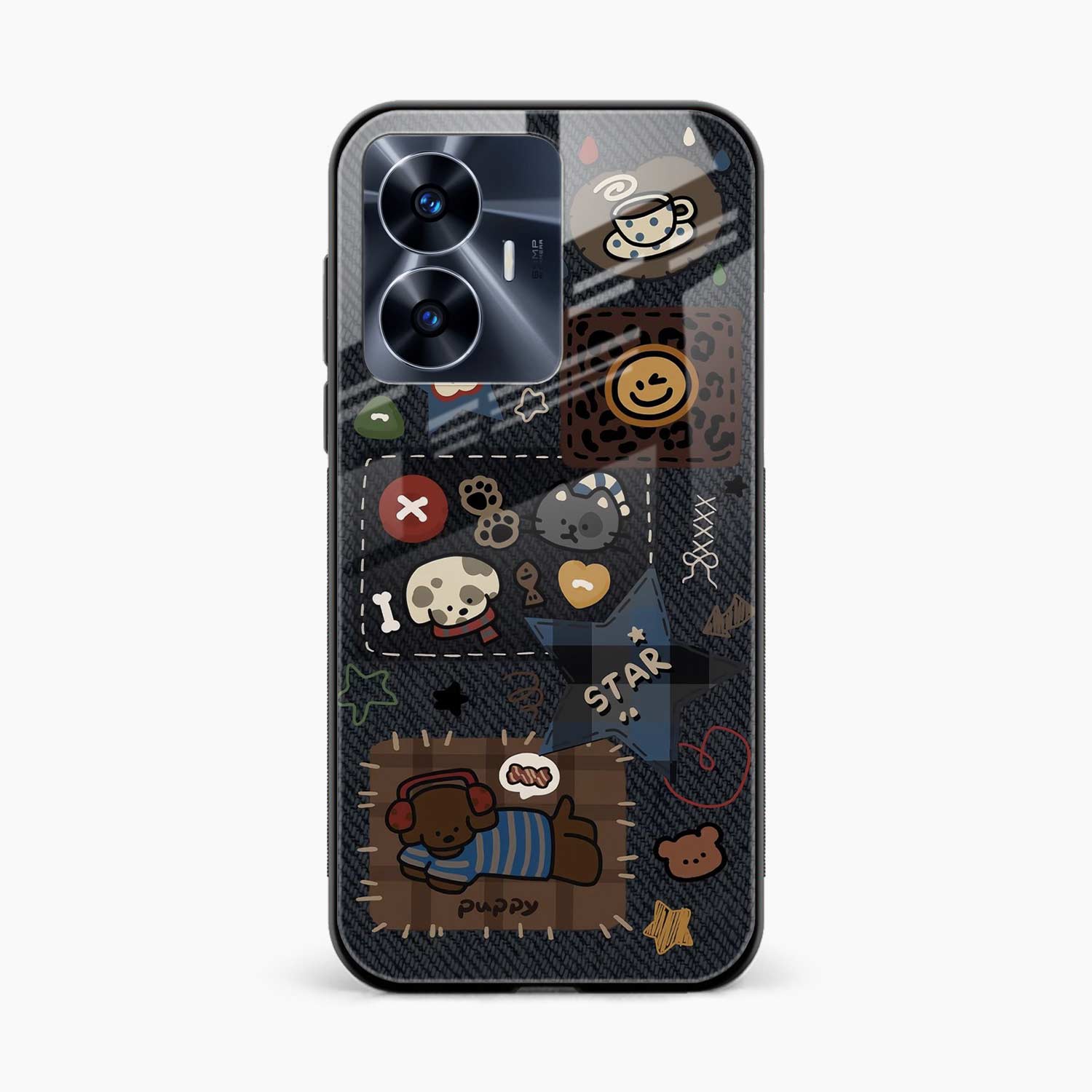 Cute Doodle Realme C55 Back Cover