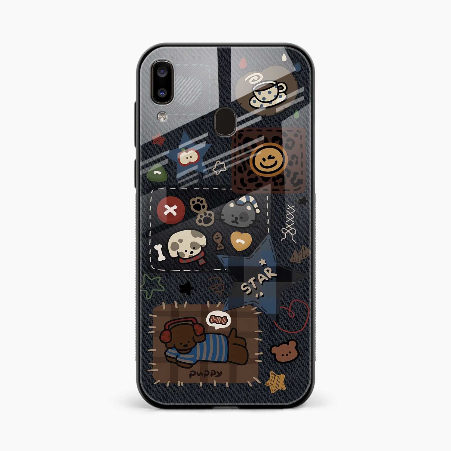 Cute Doodle Samsung A20 Back Cover