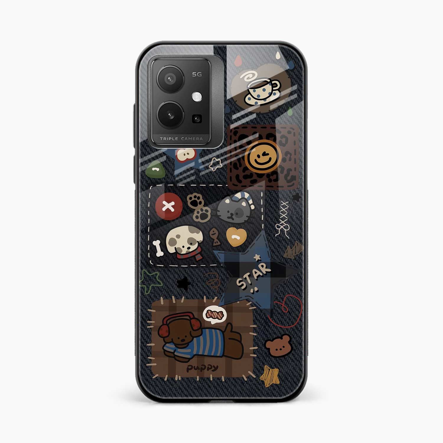 Cute Doodle Vivo T1 5G Back Cover