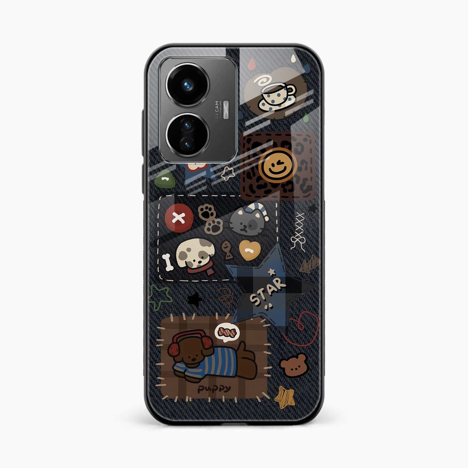 Cute Doodle Vivo T1 Back Cover