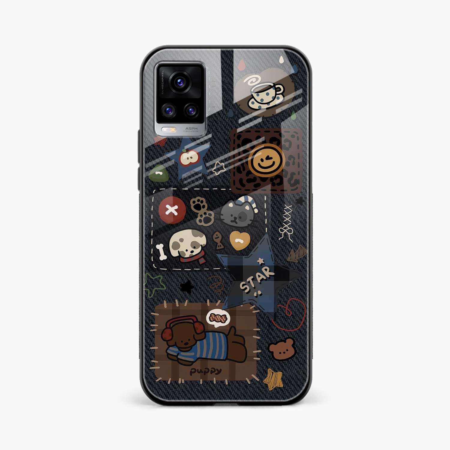 Cute Doodle Vivo V20 Back Cover