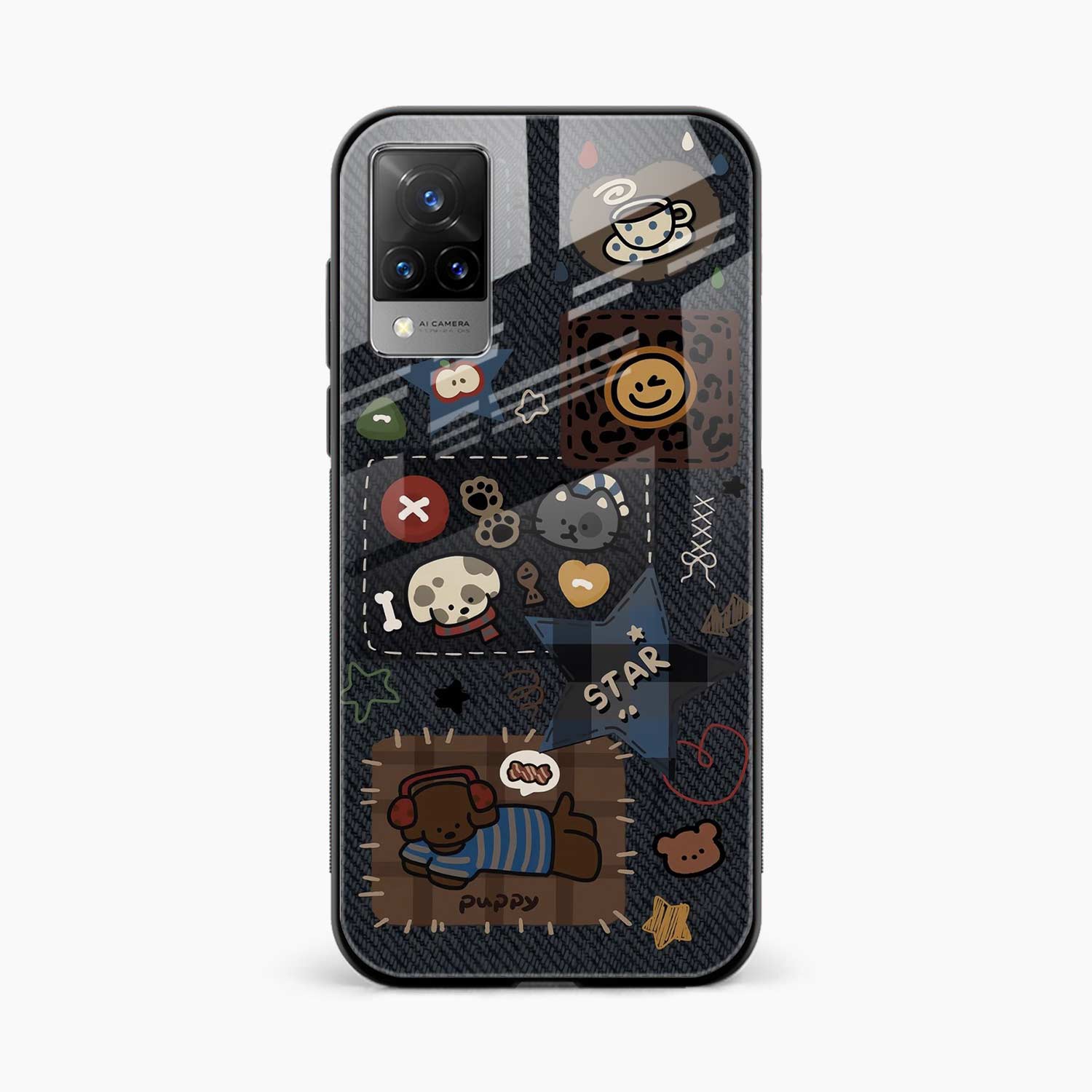 Cute Doodle Vivo V21s Back Cover