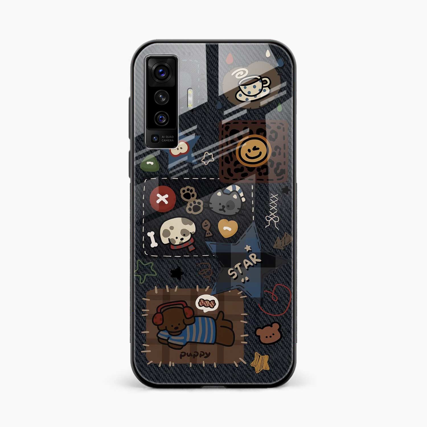 Cute Doodle Vivo X50 Back Cover