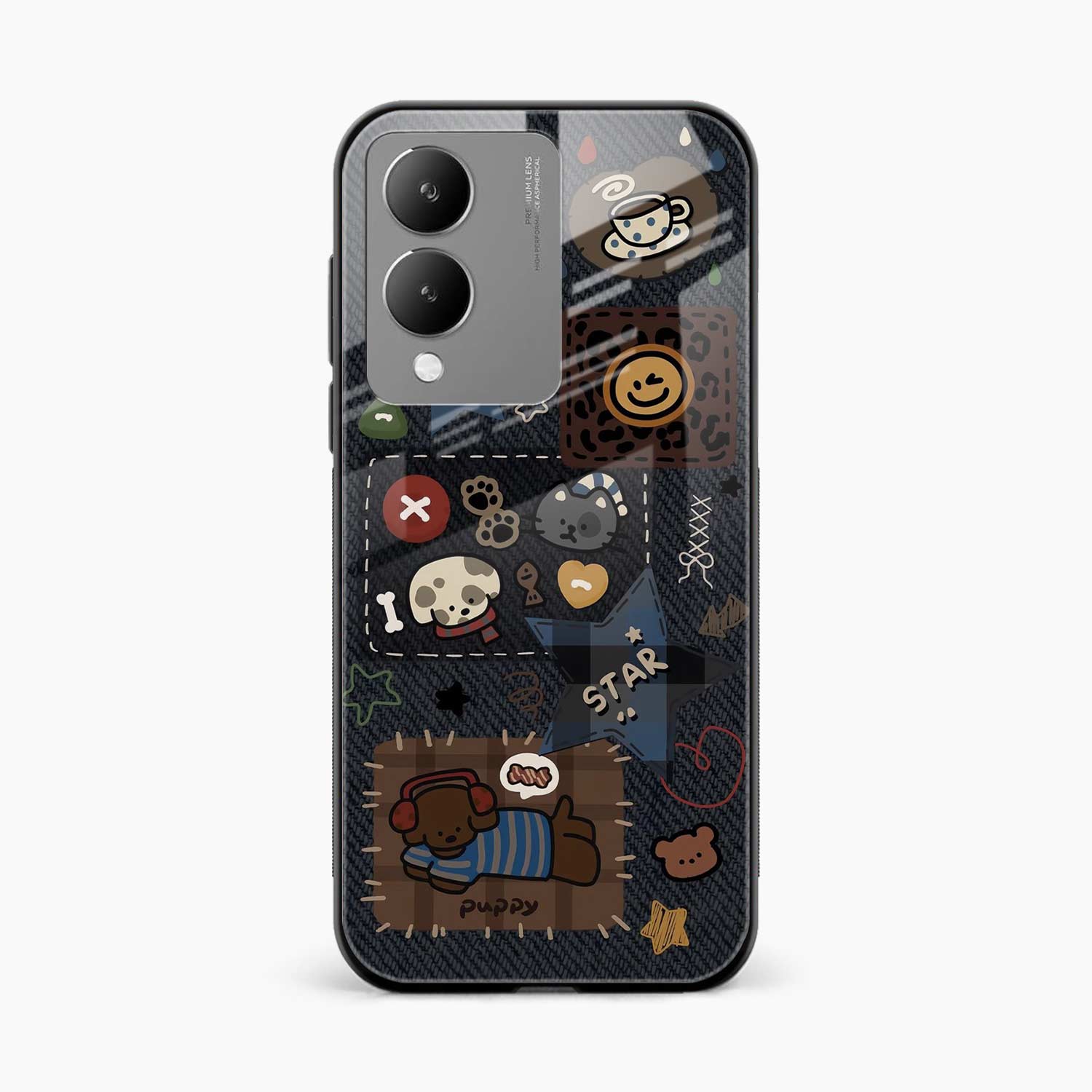 Cute Doodle Vivo Y17s Back Cover