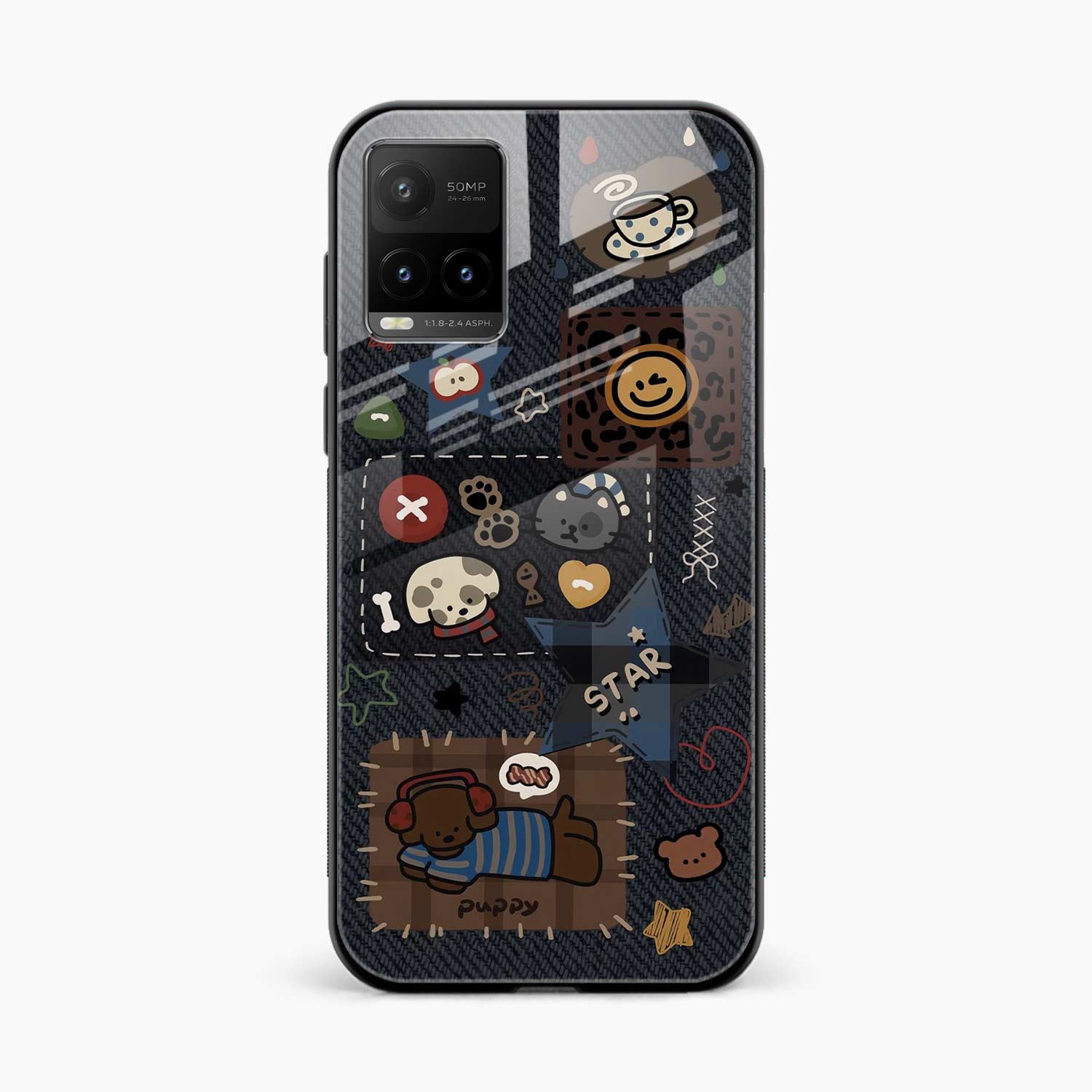 Cute Doodle Vivo Y21a Back Cover