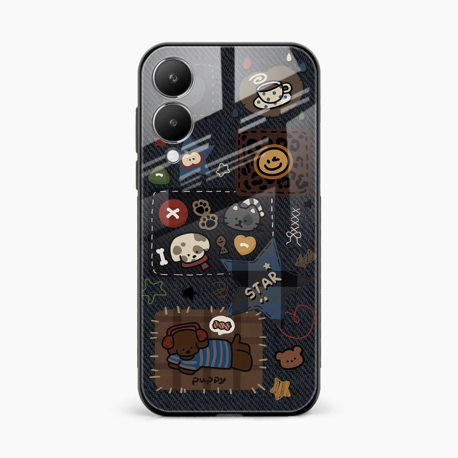Cute Doodle Vivo Y28 5G Back Cover