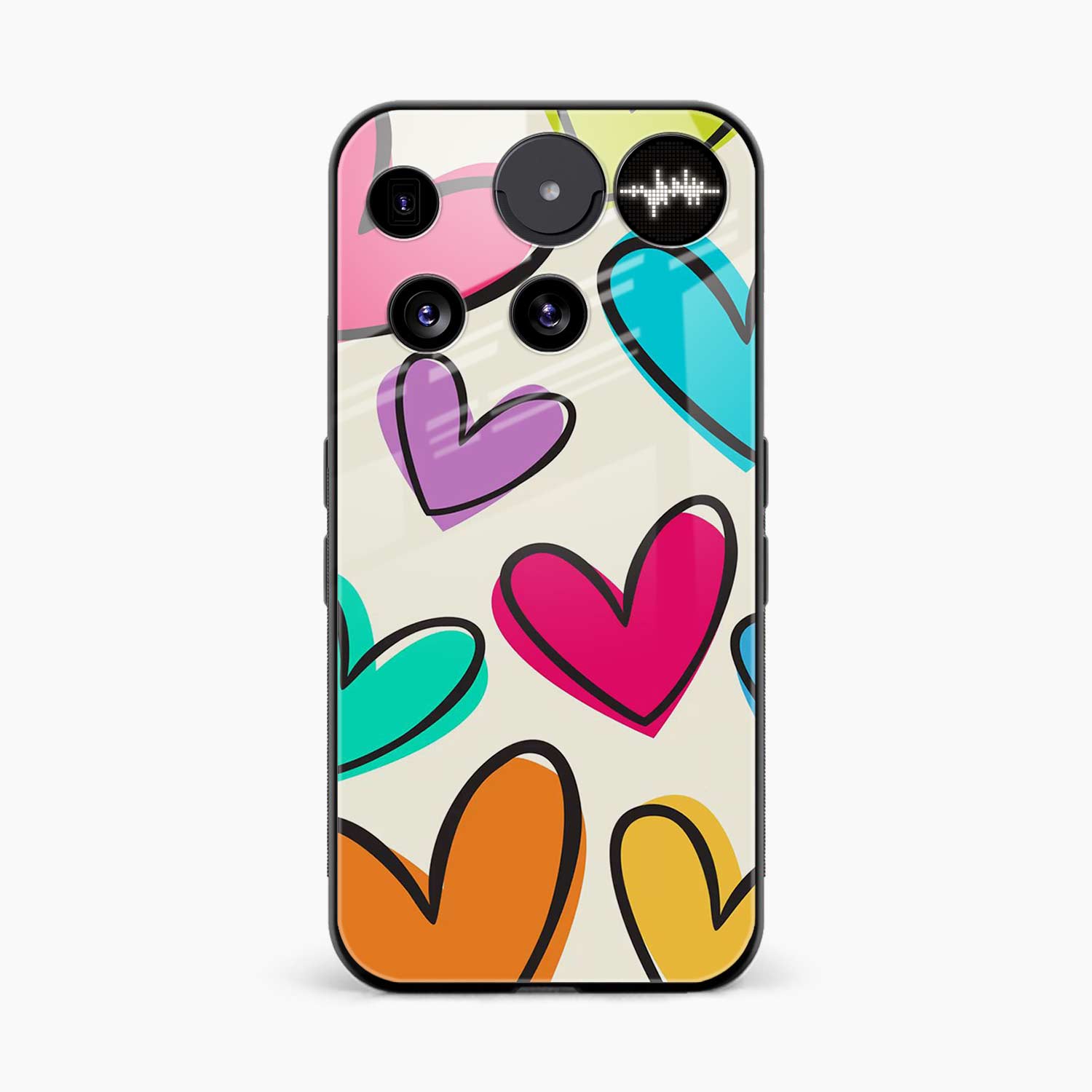 Colorful Hearts Nothing Phone 3 Back Cover
