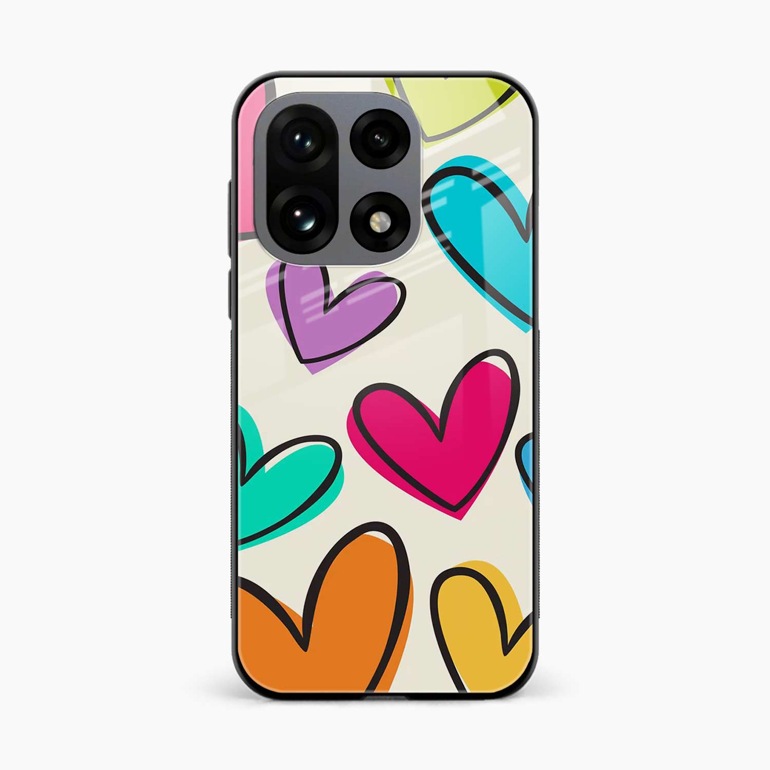 Colorful Hearts OnePlus 15 5G Back Cover