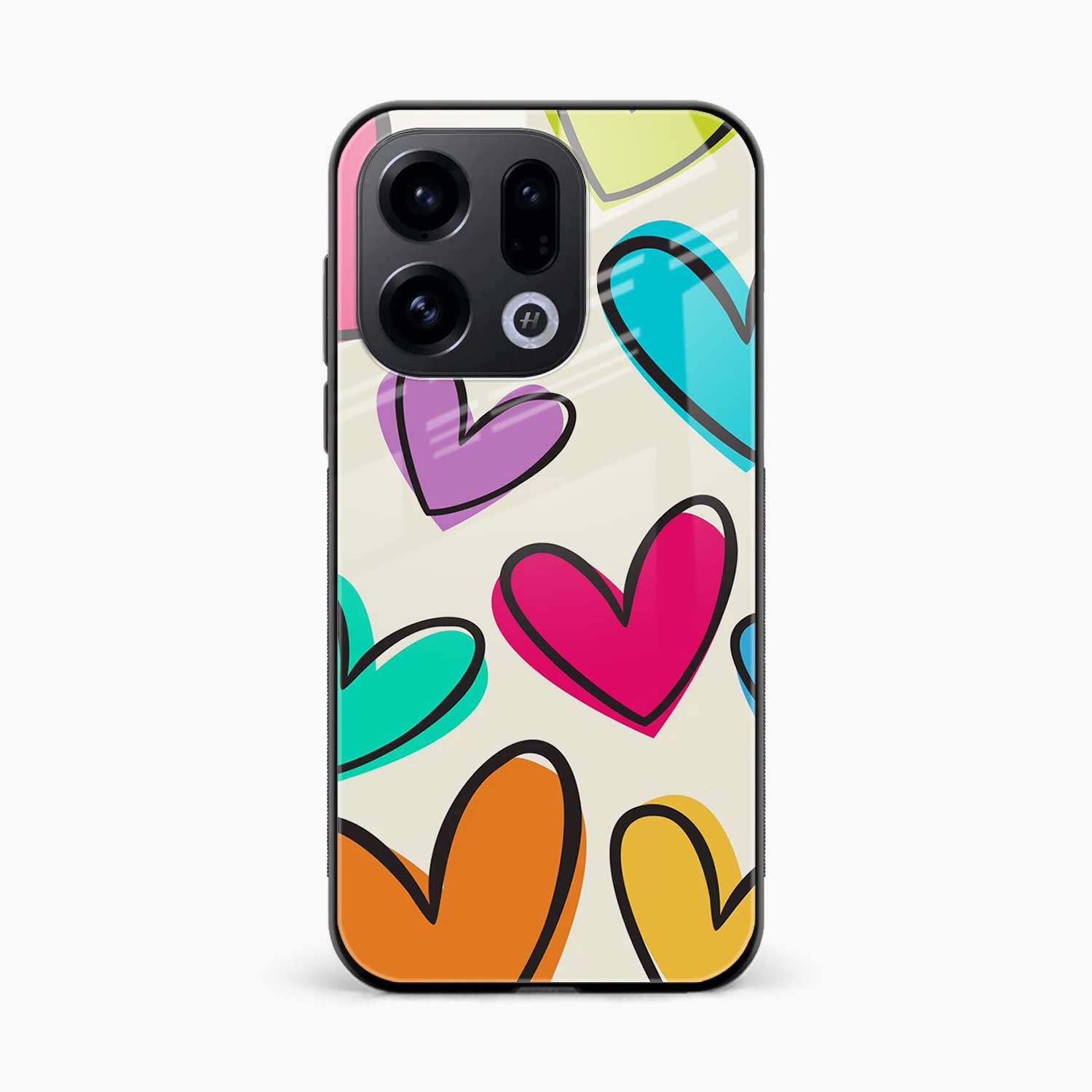Colorful Hearts Oppo Find X9 Back Cover