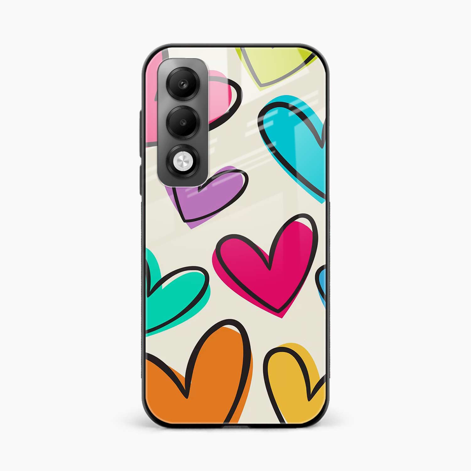 Colorful Hearts Oppo K13x 5G Back Cover