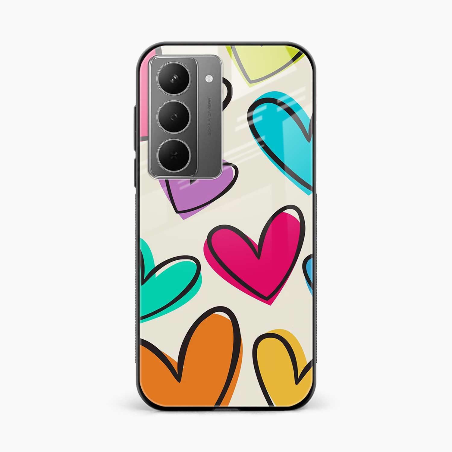 Colorful Hearts Realme P3x 5G Back Cover