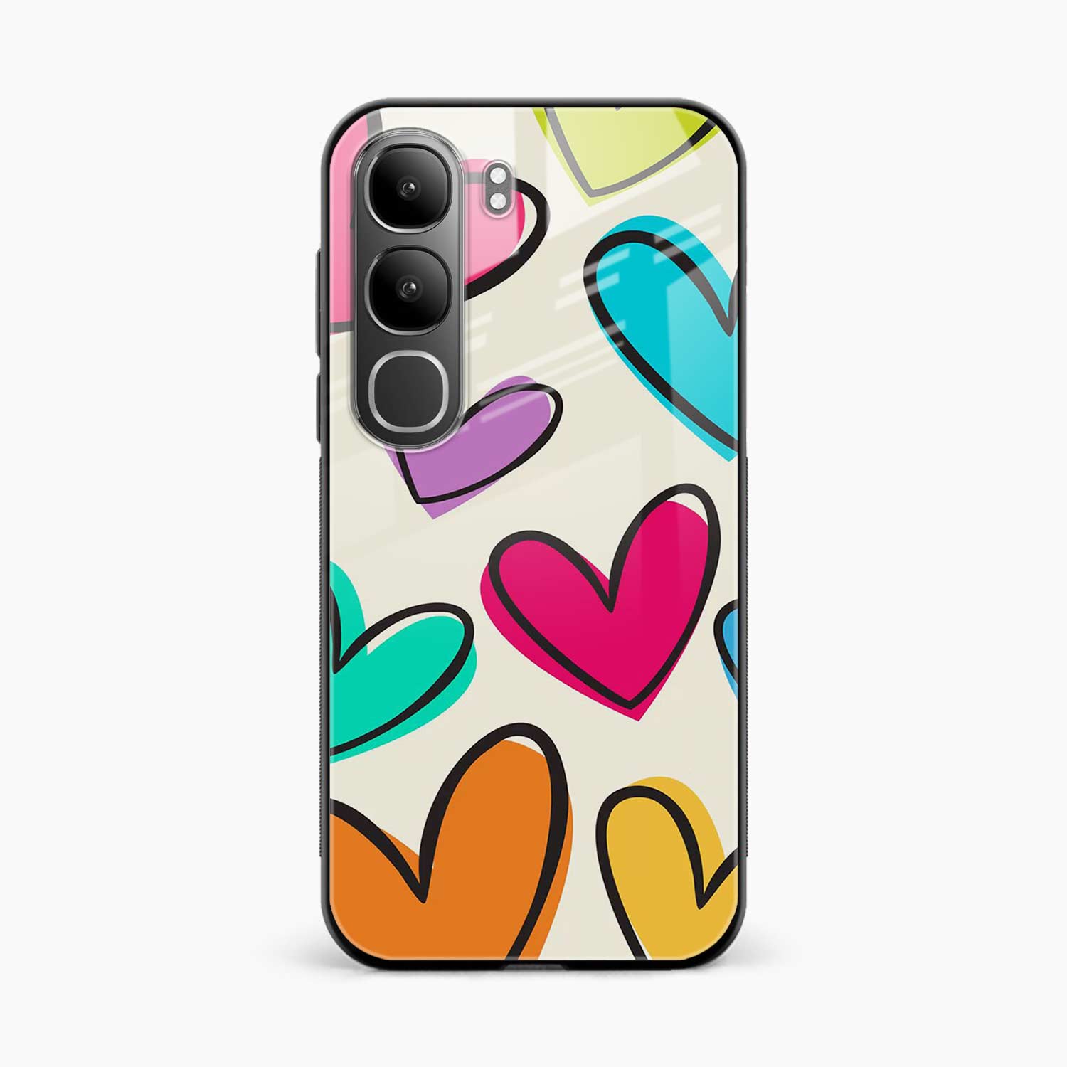 Colorful Hearts Vivo Y31 5G Back Cover