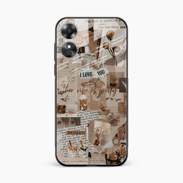 Aesthetic Vintagel Oppo A17 Back Cover