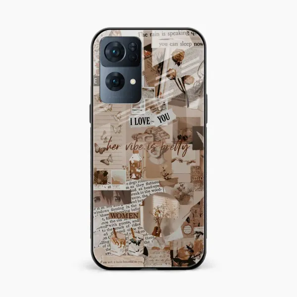 Aesthetic Vintagel Oppo Reno 7 Pro Back Cover