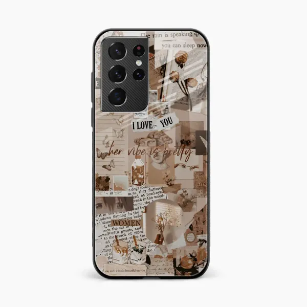 Aesthetic Vintagel Samsung S21 Ultra Back Cover
