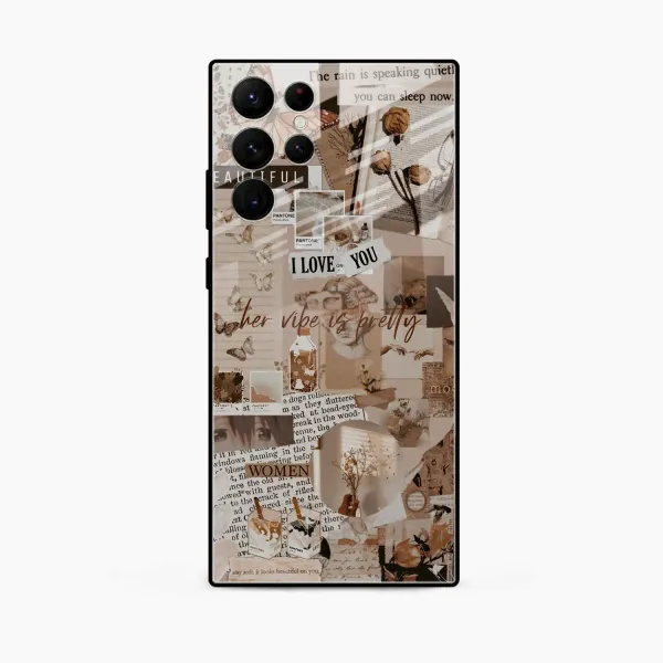 Aesthetic Vintagel Samsung S22 Ultra Back Cover