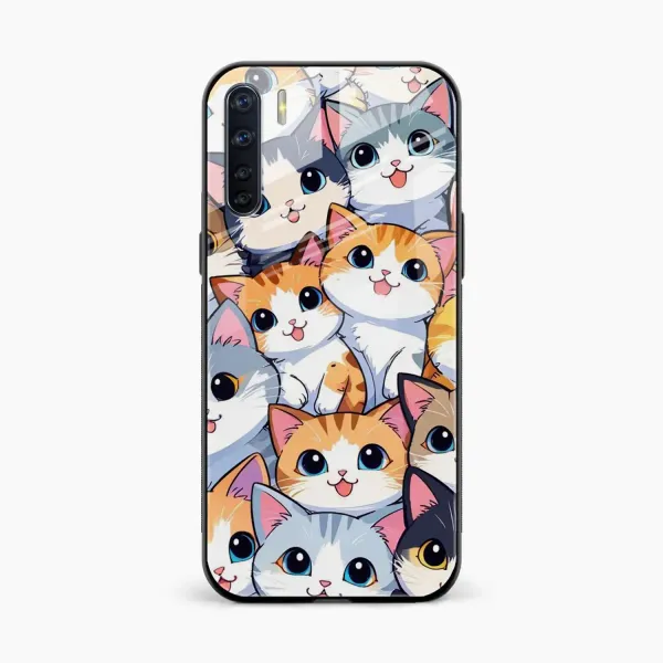 Cute Cat Oppo F15 Back Cover