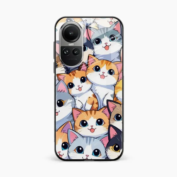 Cute Cat Oppo Reno 10 Pro Back Cover