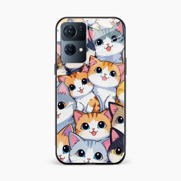 Cute Cat Oppo Reno 7 Pro Back Cover