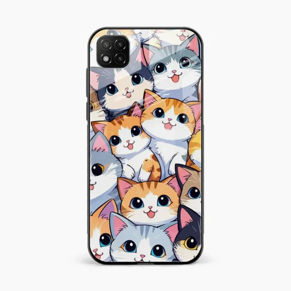 Cute Cat Poco C3 Back Cover