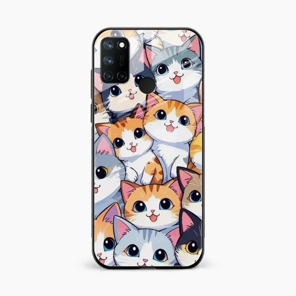 Cute Cat Realme 7i Back Cover