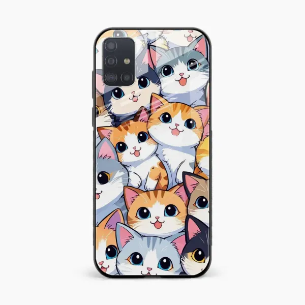 Cute Cat Samsung A71 Back Cover
