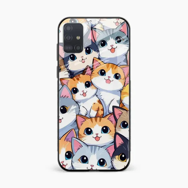 Cute Cat Samsung M51 Back Cover