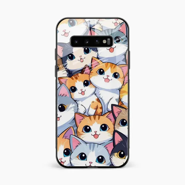 Cute Cat Samsung S10 Back Cover
