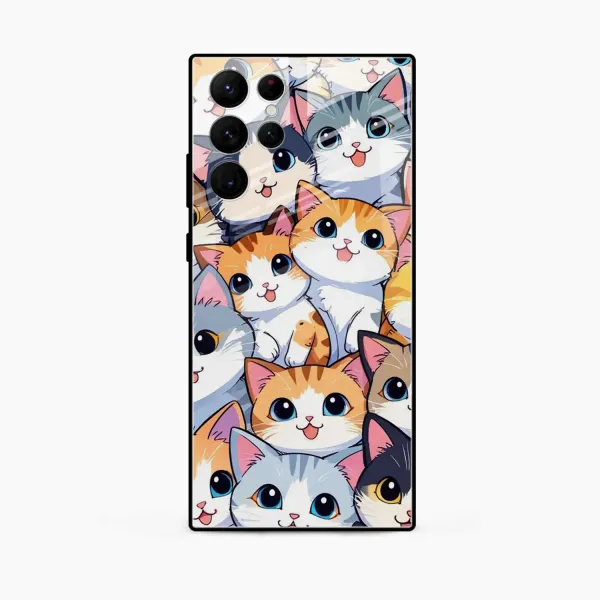 Cute Cat Samsung S23 Ultra Back Cover